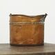 Antique worn Wabi Sabi red copper bucket