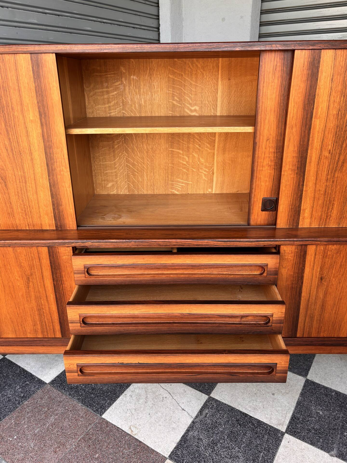 Buffet enfilade haute en palissandre