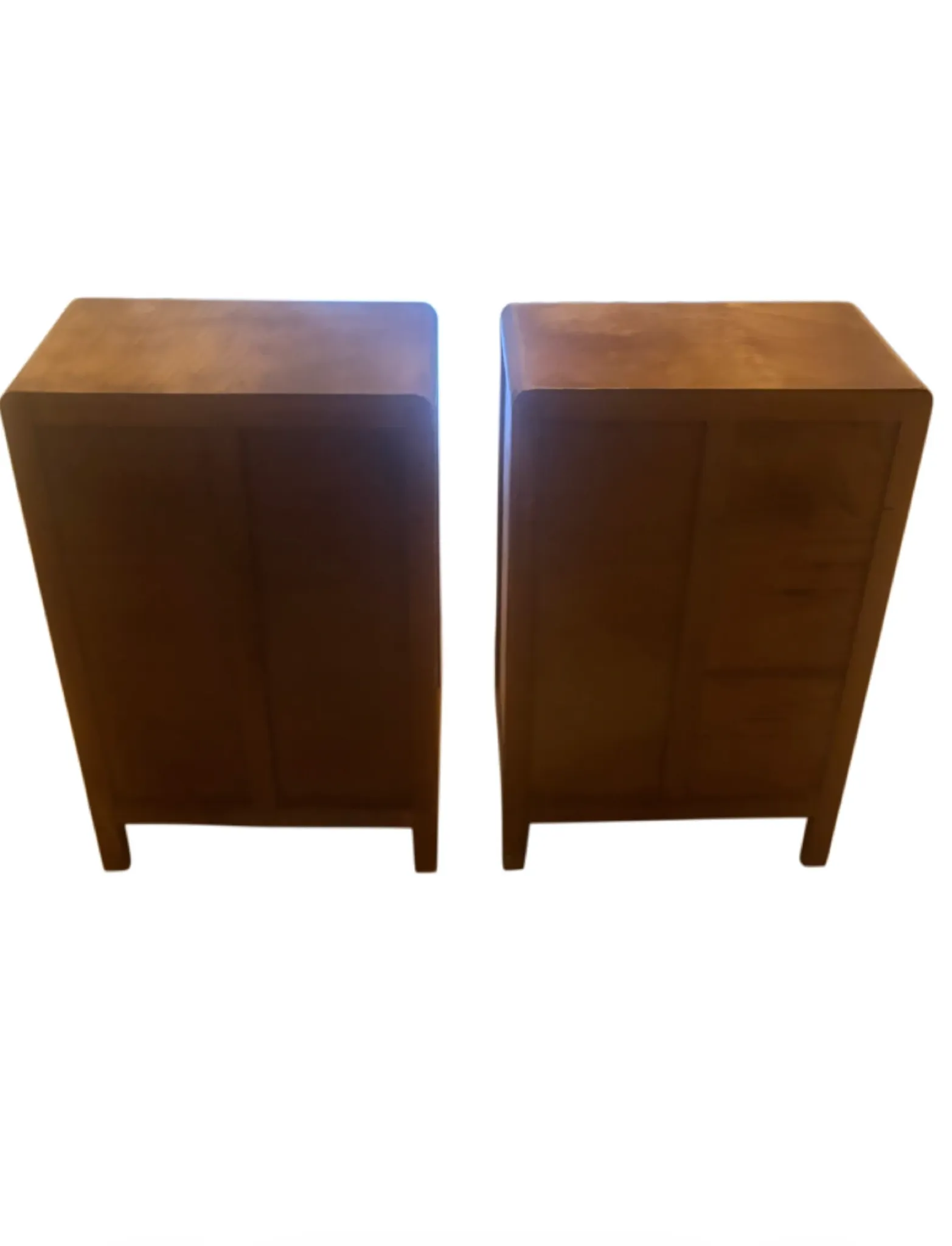 Pair of vintage 1950s oak bedside tables