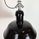 Black Enamel Industrial Pendant Lamp from AEG, 1930s