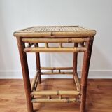 Vintage coffee table in bamboo and rattan '1970s – Bohemian/Exotic style