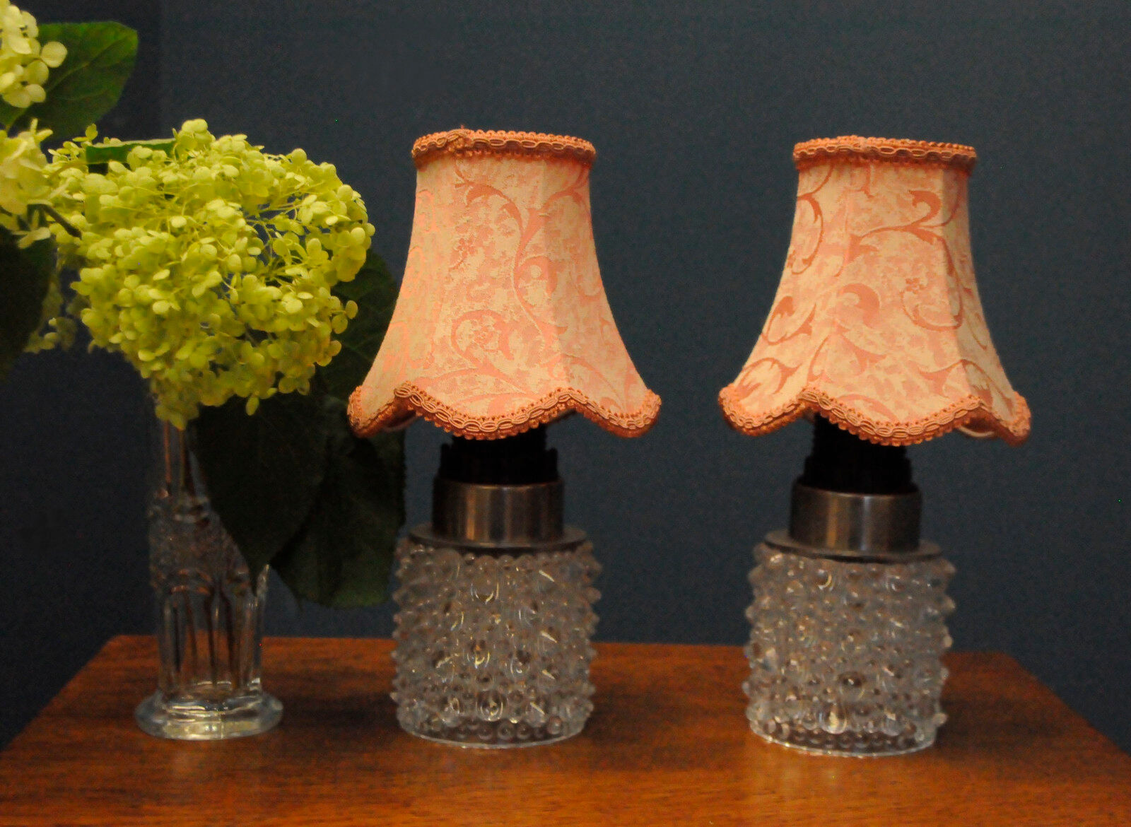 Pair of Orrefors lamps