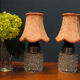 Pair of Orrefors lamps
