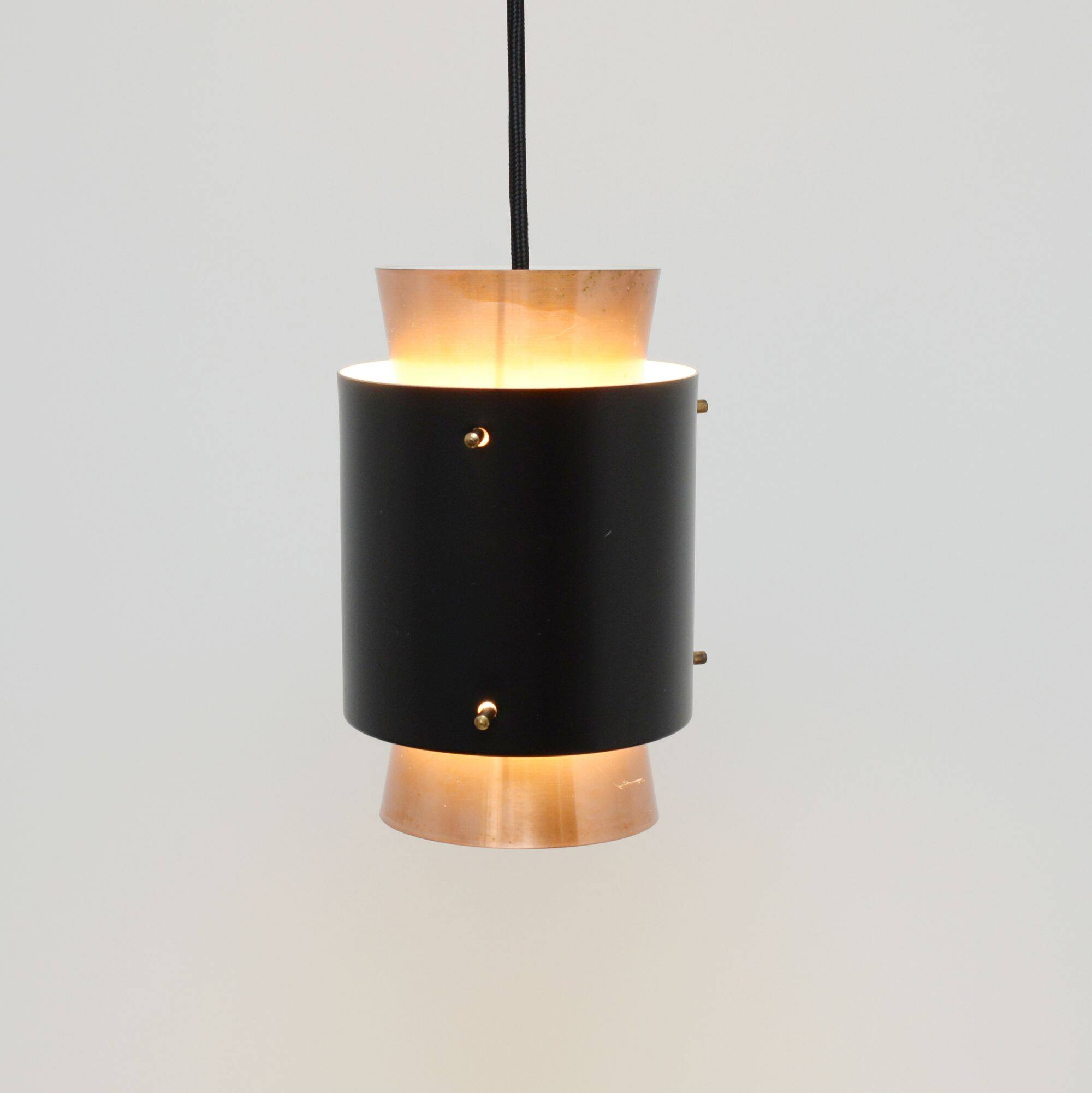 Copper lamp in the Trava style, design by Carl Thore, 1960s