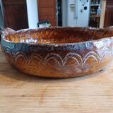 19th century enamelled terracotta dish