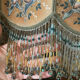 Table lamp, beads and flowers