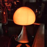 Small orange vintage mushroom lamp