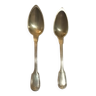 2 vintage christofle fillet pointed entremet spoons 14.5 cm silver metal