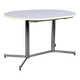 Table de repas ovale et extensible des années 50 chrome et formica
