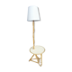 Lampadaire porte revues en rotin