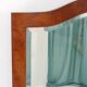 Early Biedermeier Large Antique Pearwood Shield Wall Mirror, Vienna, 1820s