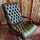 Vintage leather Chesterfield armchair