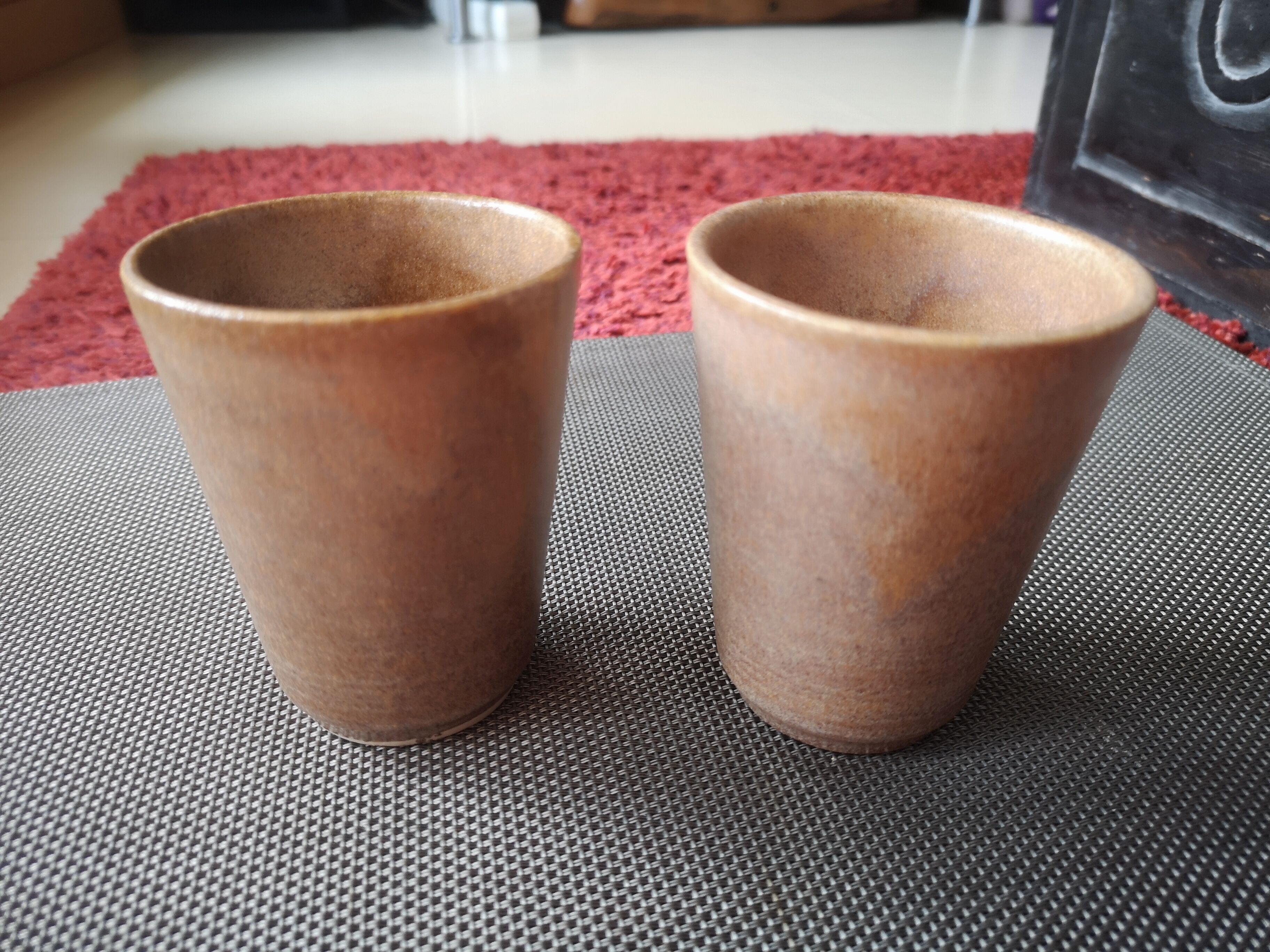 Pair of Digoin cups/glass