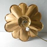 Golden metal flower wall lamp