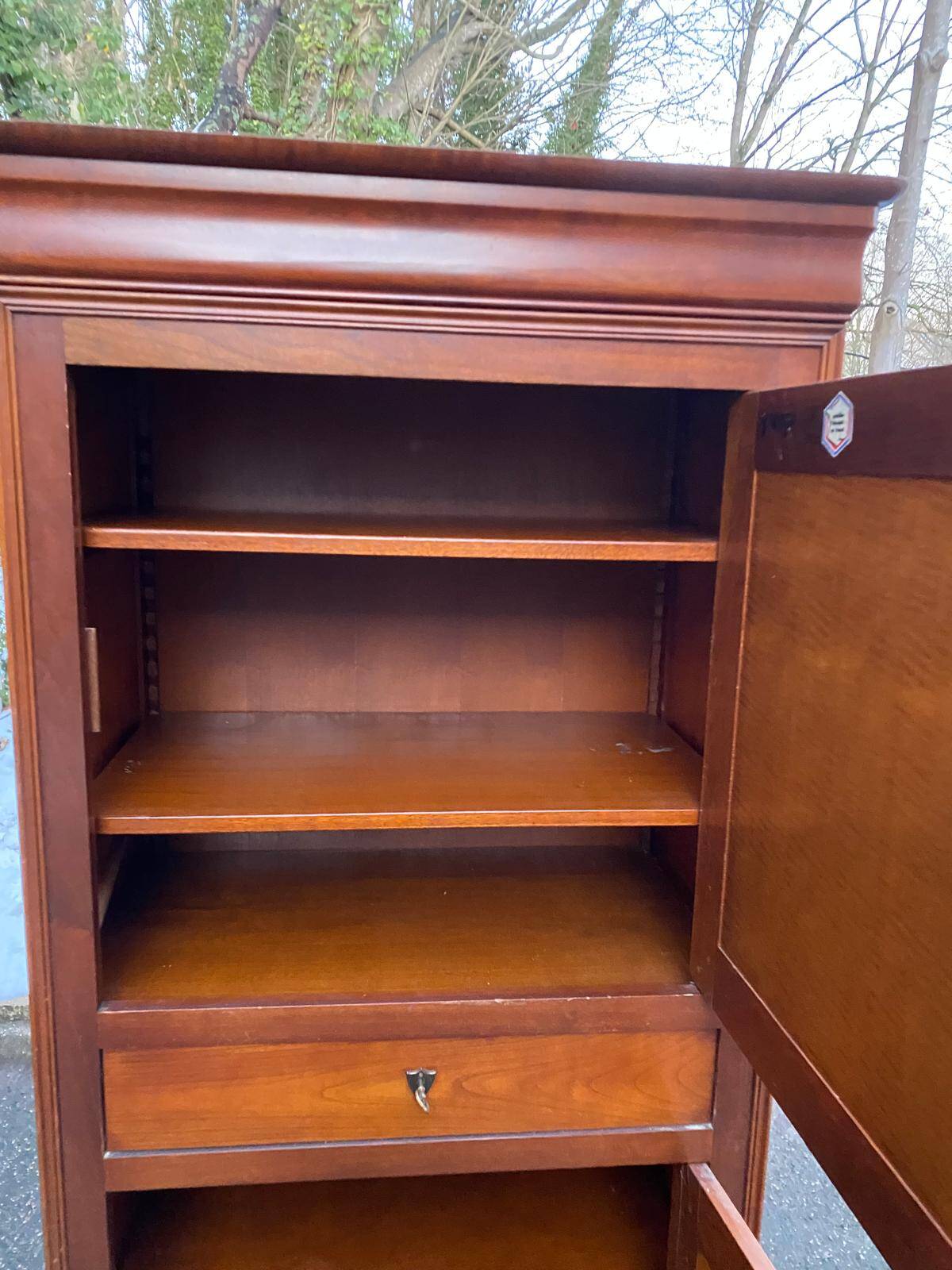 Louis Philippe style solid wood barn wardrobe from the 20th century.