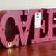 Letters bright vintage cafe red metal