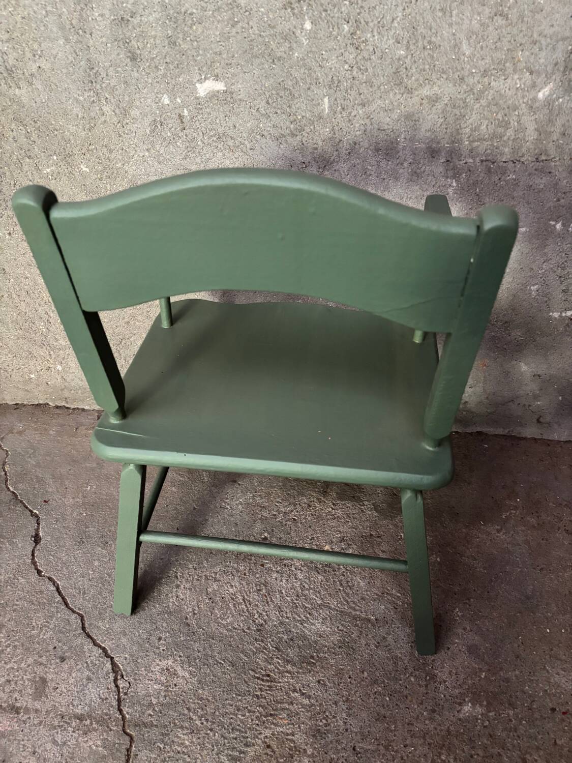 Vintage green designer children's armchair