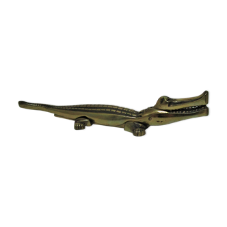 Nutcracker zoomorph alligator crocodile brass xl 35cm vintage