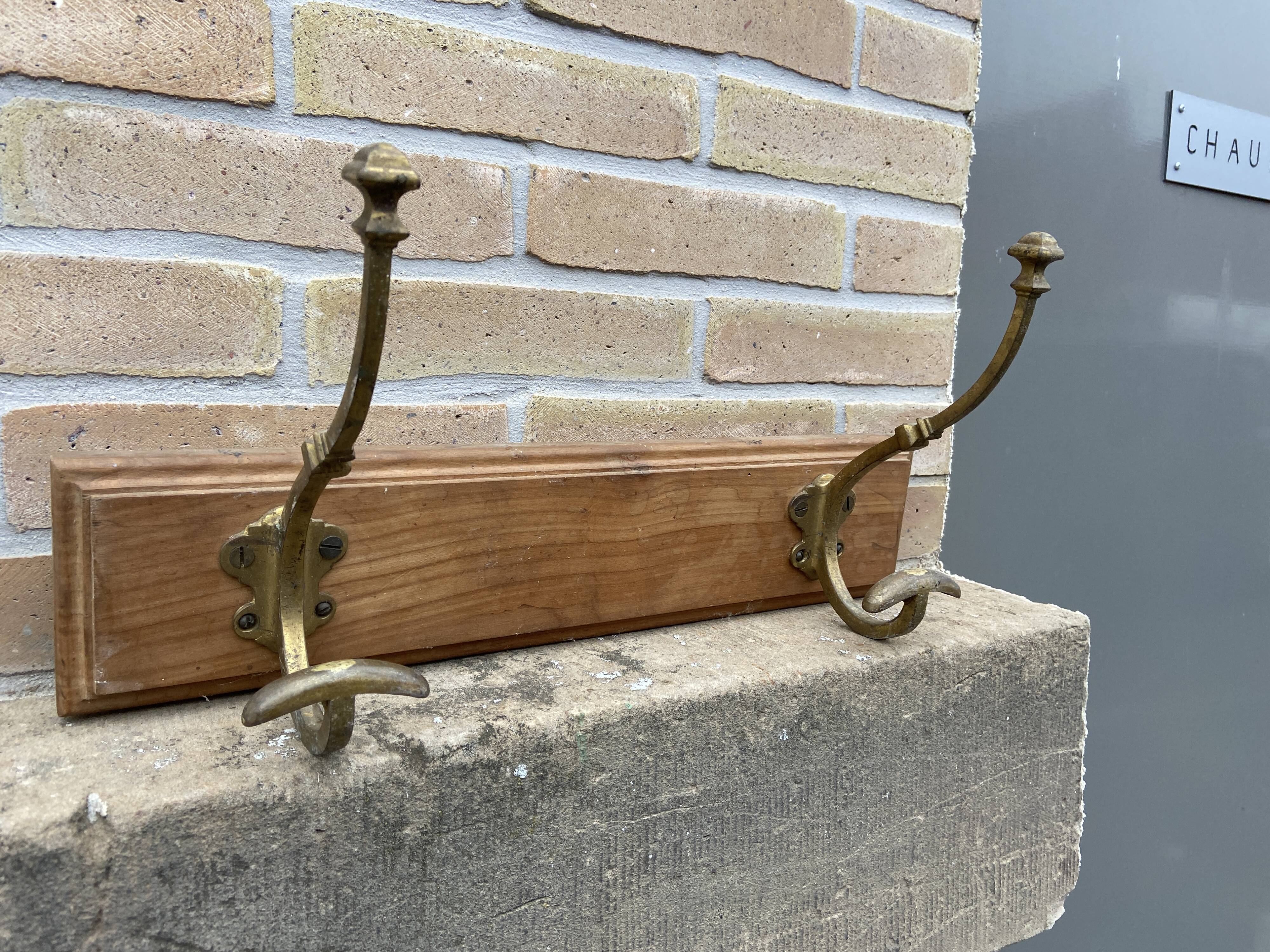 Wall coat rack vintage administrative hooks workshop