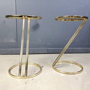 Vintage brass side tables - set of 2, 1970s