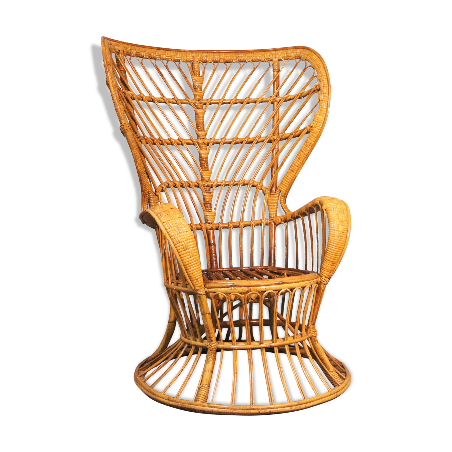 Rattan armchair by Gio Ponti & Lio Carminati Bonacinati edition 1950