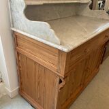 Sandblasted pitch pine bathroom cabinet