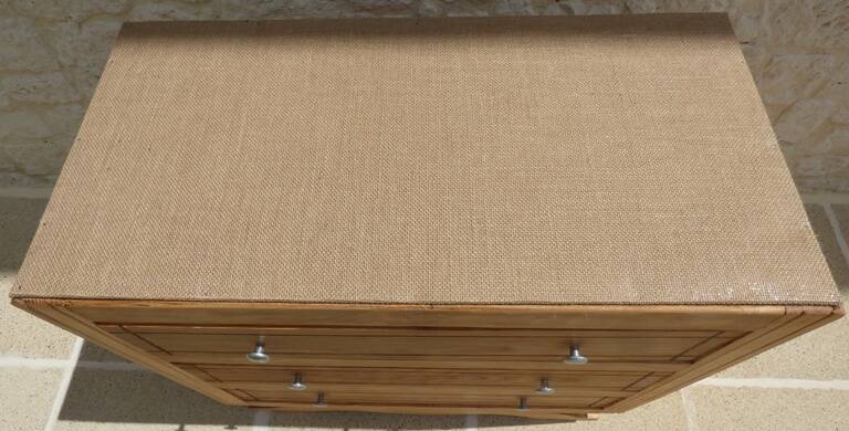 Art Deco 3-drawer wooden chest of drawers - Completely restored and refurbished -