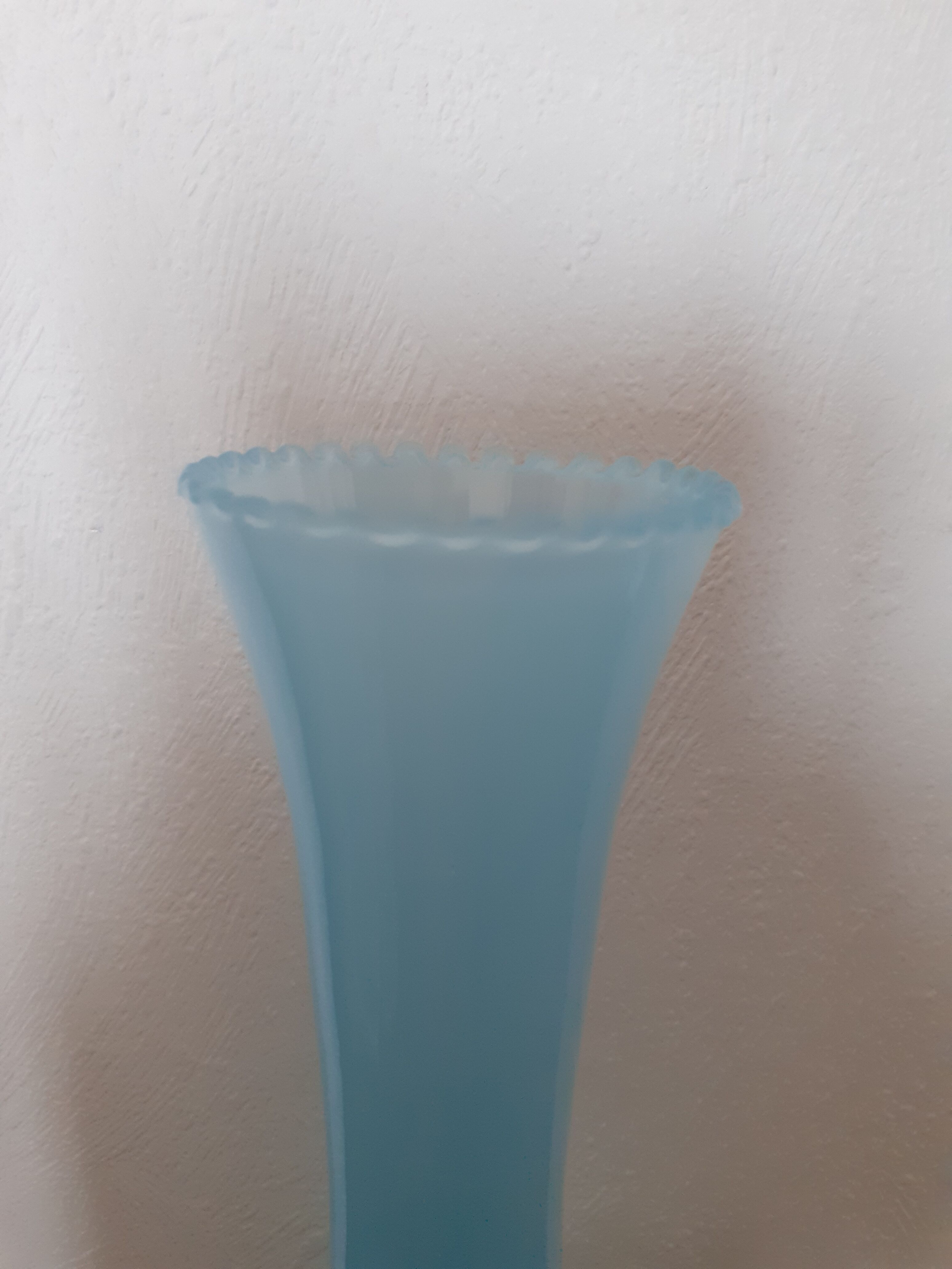 Blue opaline soliflore vase