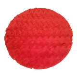 Round carpet in red moumoute style pelfran diameter 130cm vintage