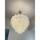 Large Venetian White Alabastro Tronchi Murano Glass Chandelier by Simoeng