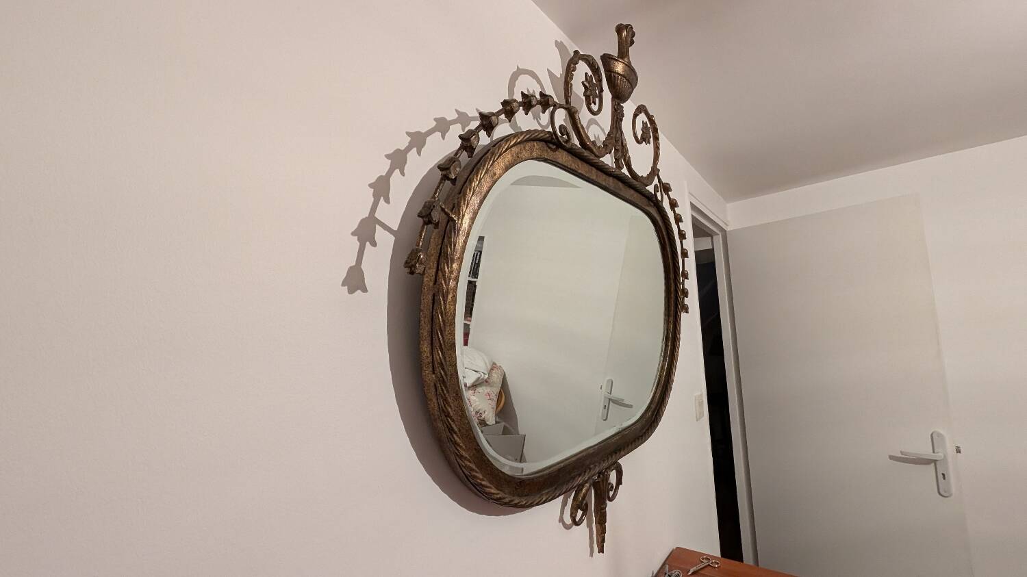 Gold metal mirror