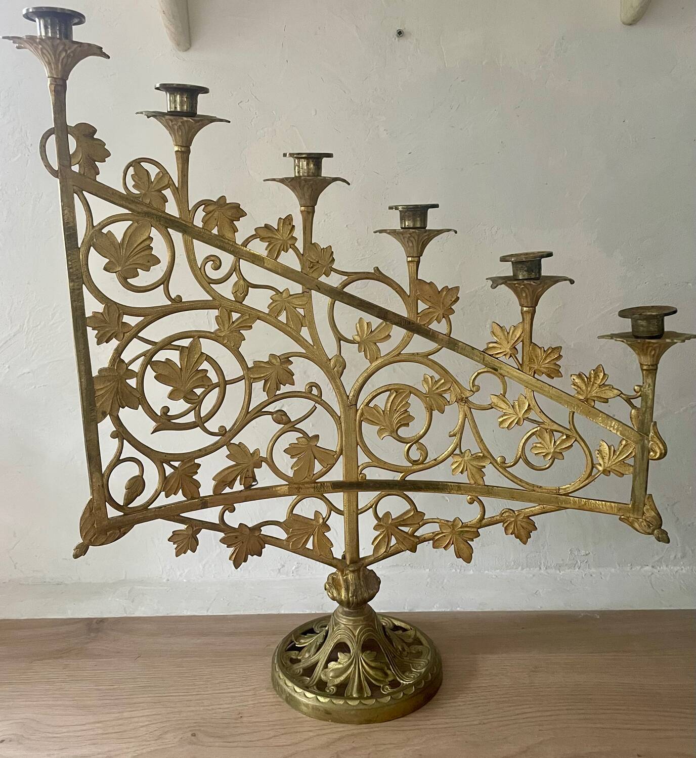 Gilded bronze candlestick from the end of the 19th century