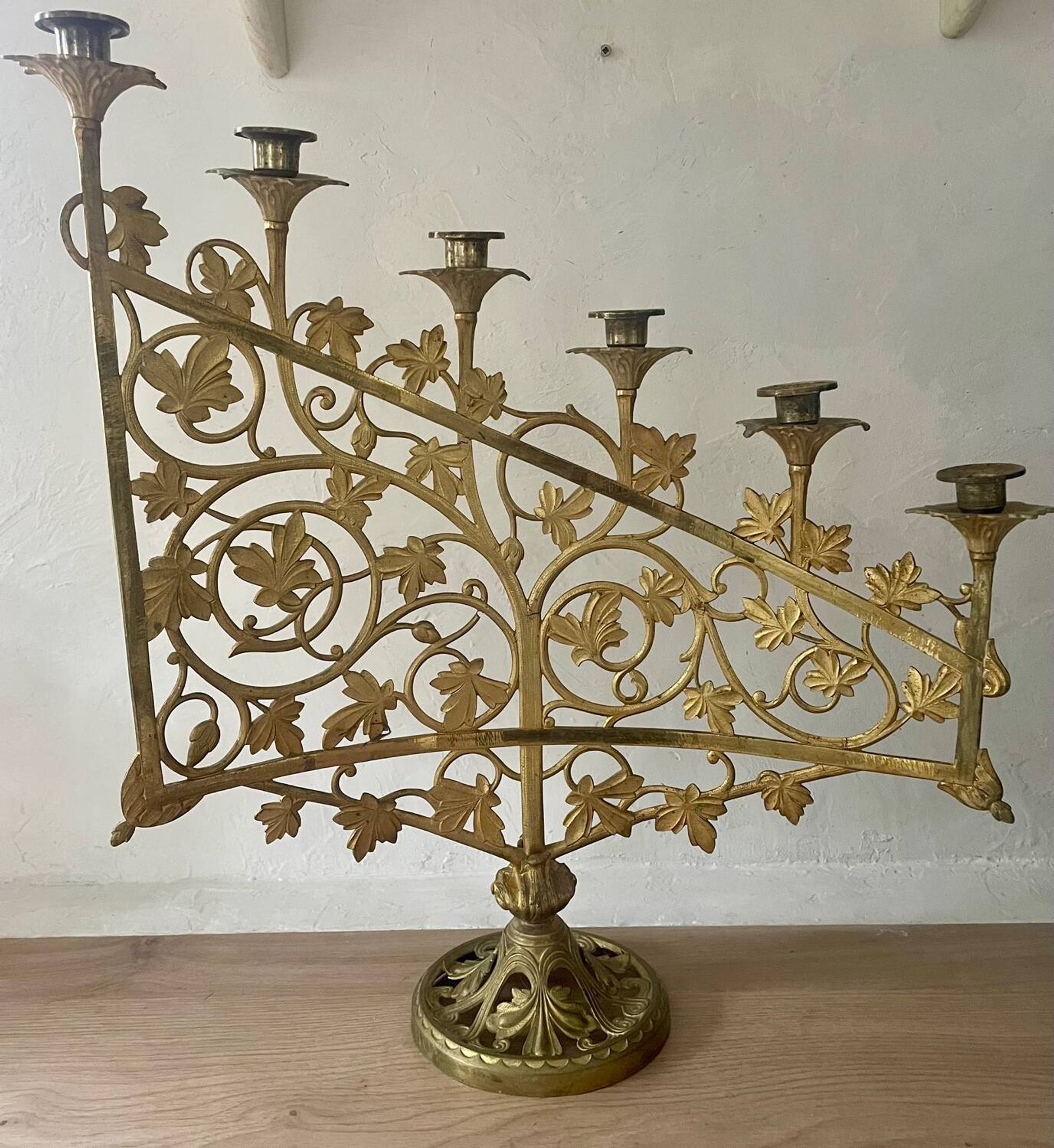 Chandelier en bronze doré, fin XIXème
