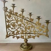 Chandelier en bronze doré, fin XIXème