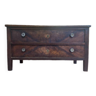 Low chest of drawers Empire period - TV cabinet