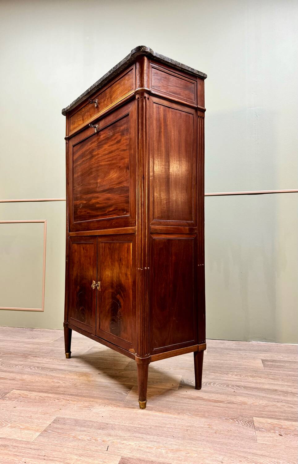 Lady's Secretary In Mahogany Louis XVI XVIII Eme Century