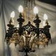 Brass chandelier 9 fires
