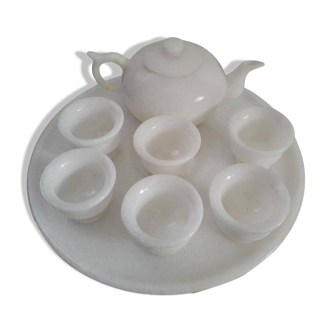 Small white jade service