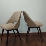 Beige vintage shaggy chairs