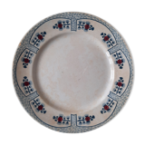 Flat old plate, Faïence Creil and Montereau, Toledo model