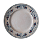 Flat old plate, Faïence Creil and Montereau, Toledo model