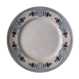 Flat old plate, Faïence Creil and Montereau, Toledo model