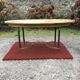 Vintage brass coffee table and oval alabaster top.