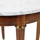 Round salon side table carrara marble mahogany bronze,  66cm
