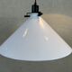 2x vintage white metal pendant lamps – 1980s