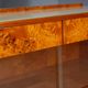 Vintage dressing table with burl veneer, large mirror and storage cabinets