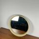 Miroir rond vintage en plastique , 1980, couleur crème