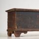 Antique long trunk painted with floral motifs (Year 1876) #1
