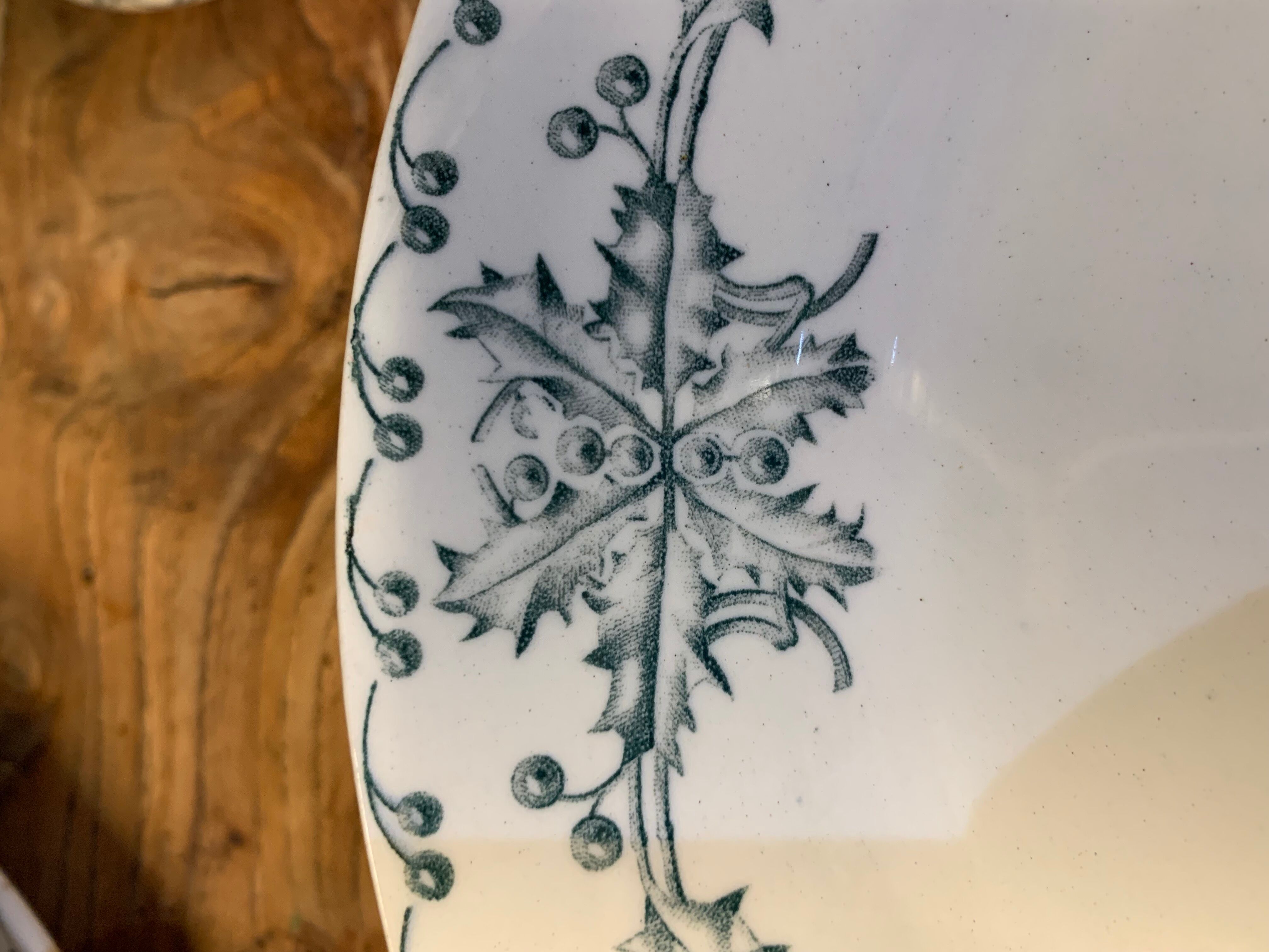 Table service in Emile Bourgeois earthenware, XIXth