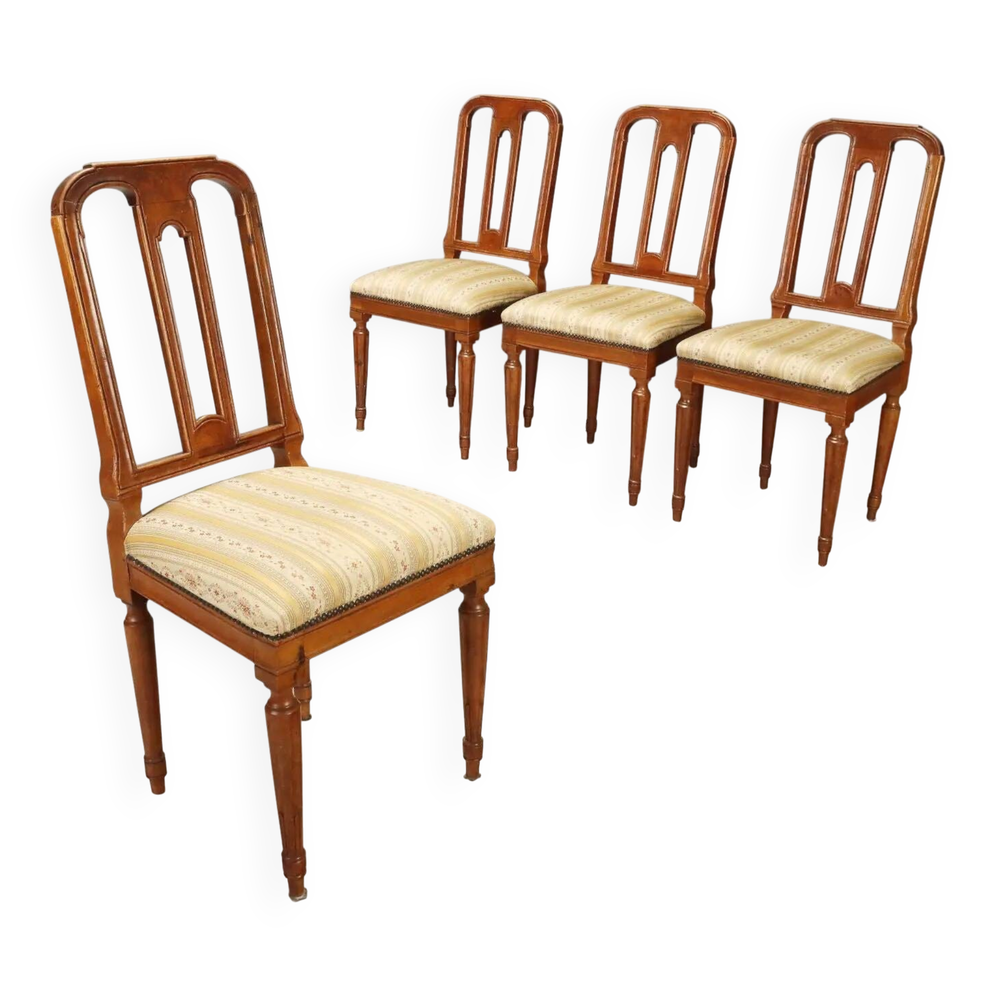 Walnut chairs - Italy 19th century
